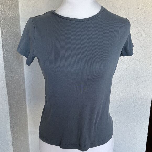 Zara Ribbed T Shirt Size Medium - Picture 1 of 6